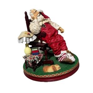 Grandeur Noel Collectors Edition Paper  Mache Santa Sleeping Santa Bedtime Santa